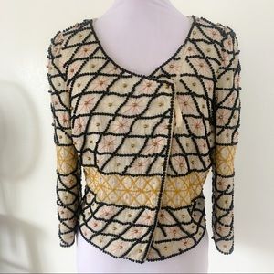 Free People - Beaded cropped jacket